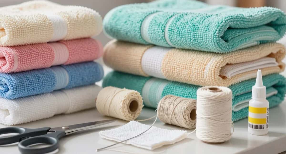 Старые полотенца не в тряпки, а в дело: 5 лайфхаков для ванной и дачи — нитка с иголкой и полчаса времени