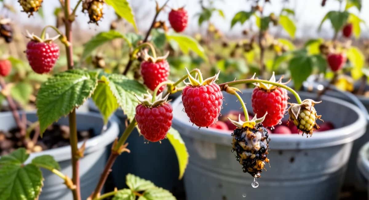 В апреле поливаю малину по спящим почкам — долой личинки и грибок: ягода чистая, урожай ведрами с куста