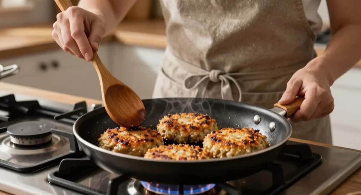 Раньше жарила котлеты по часу, теперь делаю так — сочные внутри, хрустящие снаружи за 15 минут: секрет в одной ложке