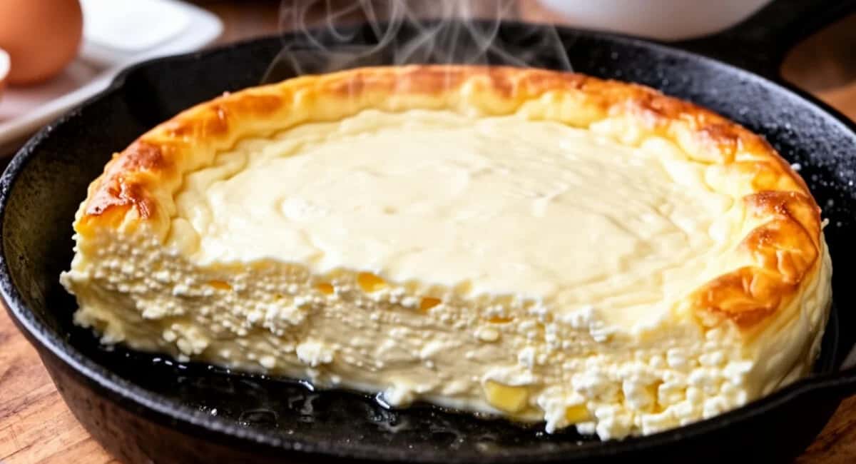 Нежная запеканка "Облако": простой рецепт из творога и яиц — получается выше сковороды, падает медленно как суфле