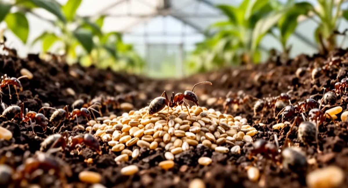 От муравьёв в теплице — простой совет: рассыпаю эту крупу по дорожкам — насекомые уходят через час