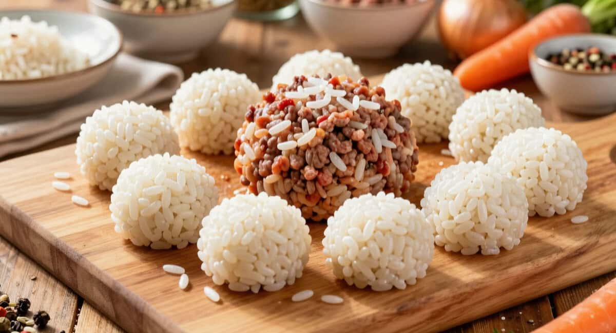 Беру самый дешевый рис и готовлю «Ежиков»: рисовые шарики с фаршем быстрее голубцов и проще плова