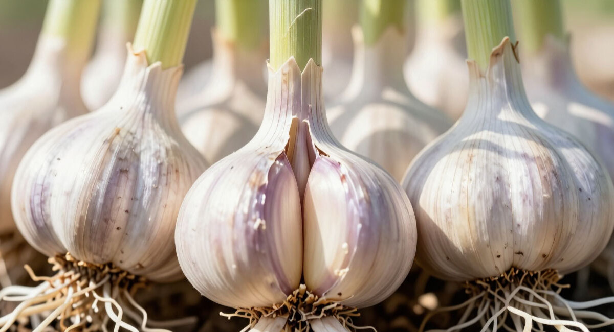 Подливаем 40 мл под корень чеснока в марте: перья вырастут круче хвоста павлина, а головки - с кулак 