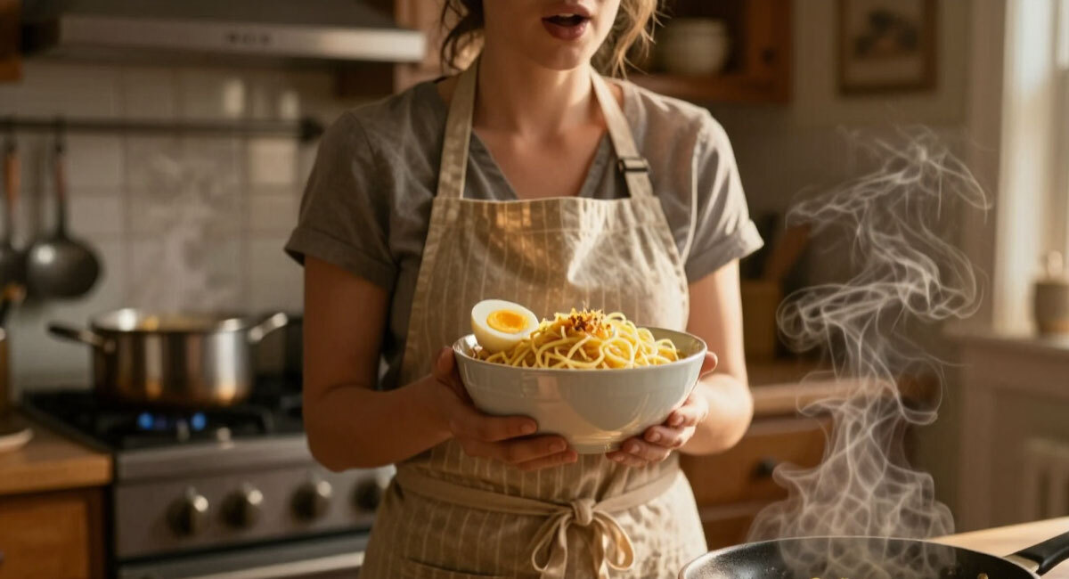 Беру обычную вермишель и яйцо — делаю ужин за 7 минут: соседи приходят просить рецепт