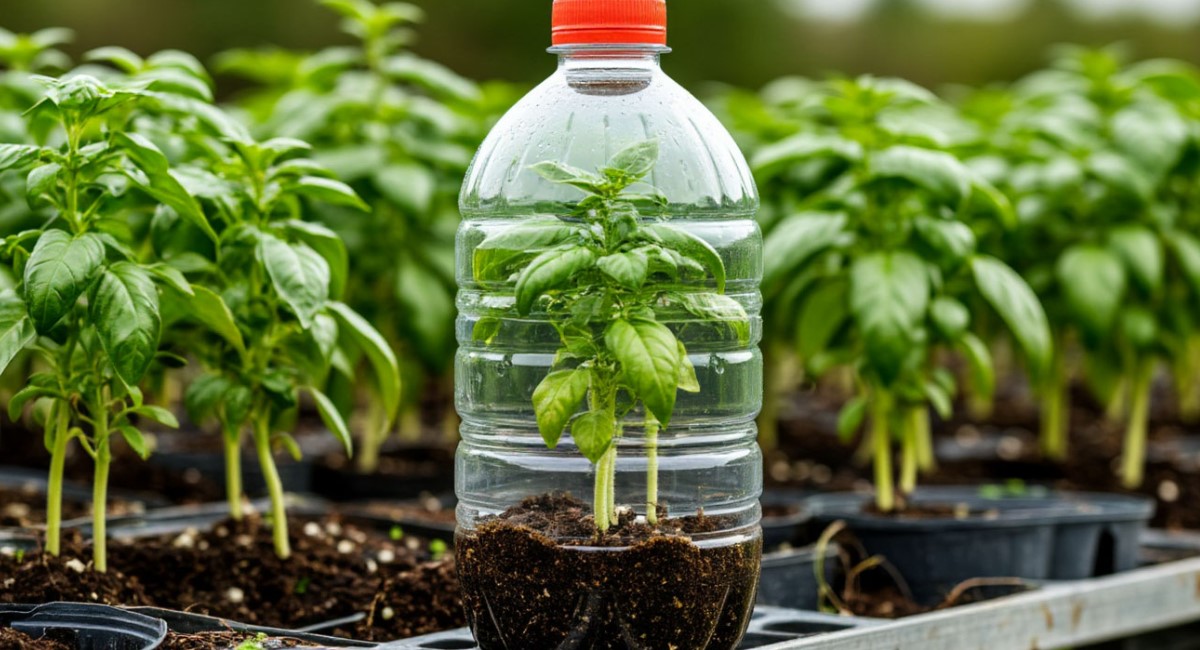 "Воткнула" перцы в пятилитровку — забыла про пикировку: рассада коренастая и крепенькая, как дубки