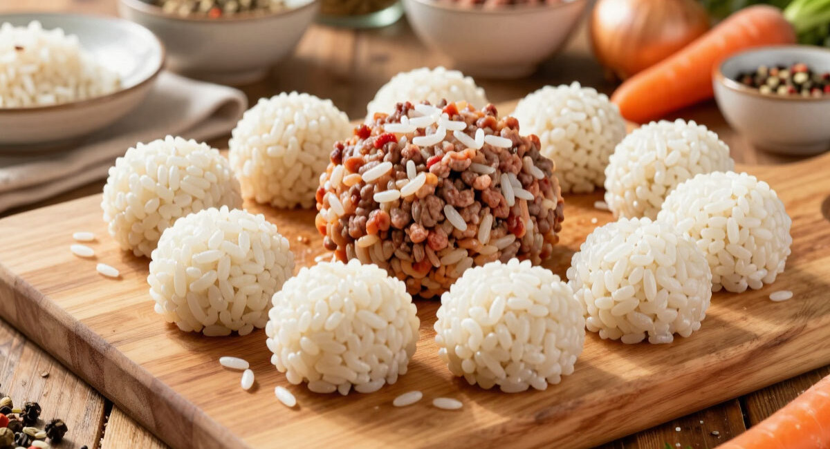 Беру самый дешевый рис и готовлю «Ежиков»: рисовые шарики с фаршем быстрее голубцов и проще плова